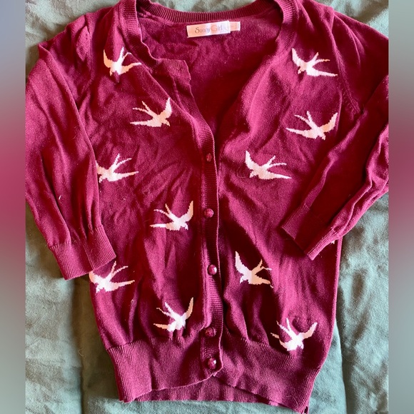 SunnyGirl (Modcloth) Birdlandia Cardigan - 3/4 sleeve, Small - Picture 2 of 8